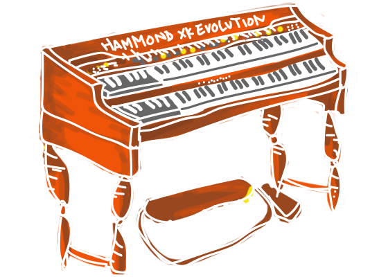 HAMMOND XK EVOLUTIONイラスト